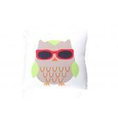 Cushion Cover B 19 - Owl Print - Mocha (45 x 45cm)